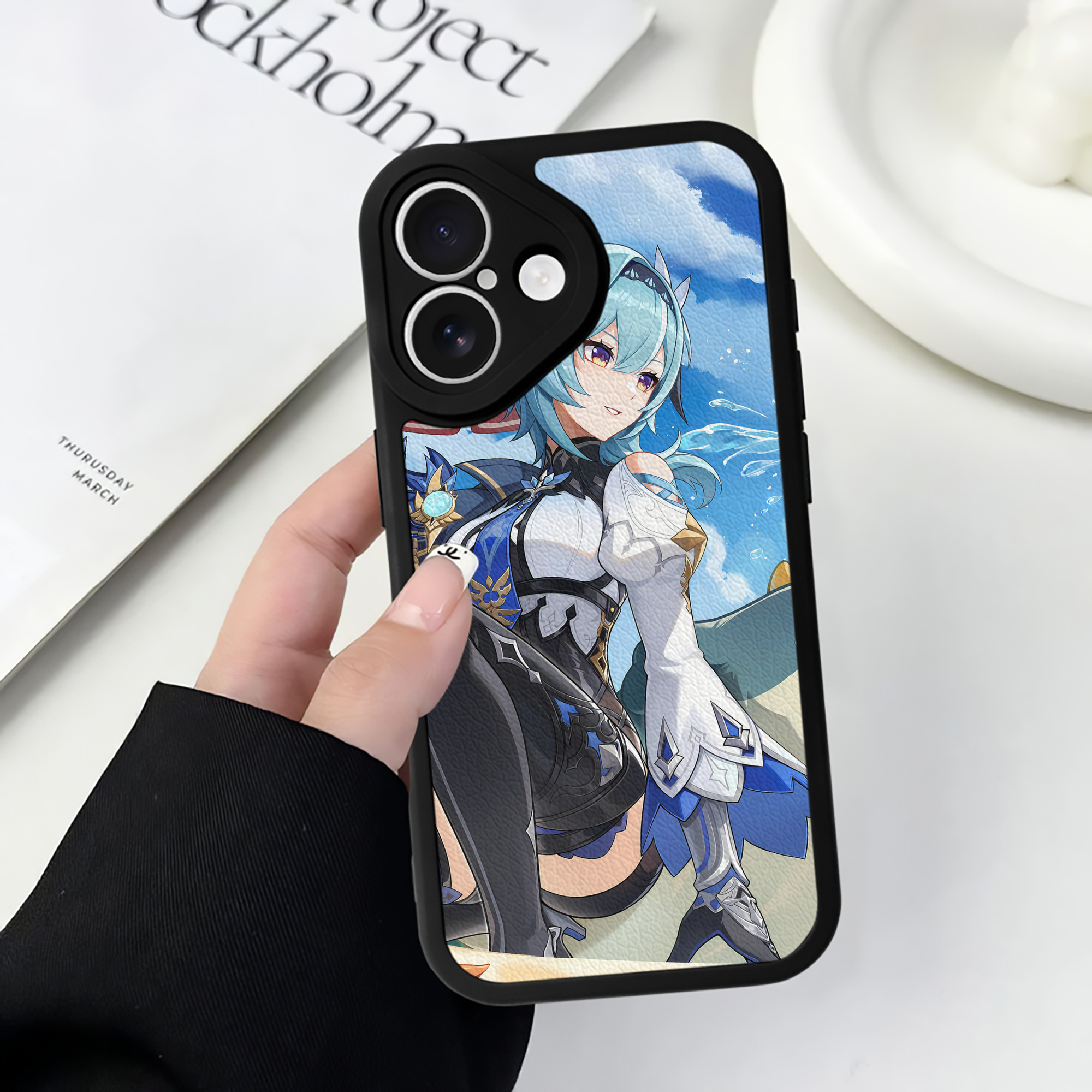 げんし神 genshin 【iPhone 16シリーズ対応】シリコンスマホケース（レザー調） 材質：シリコン